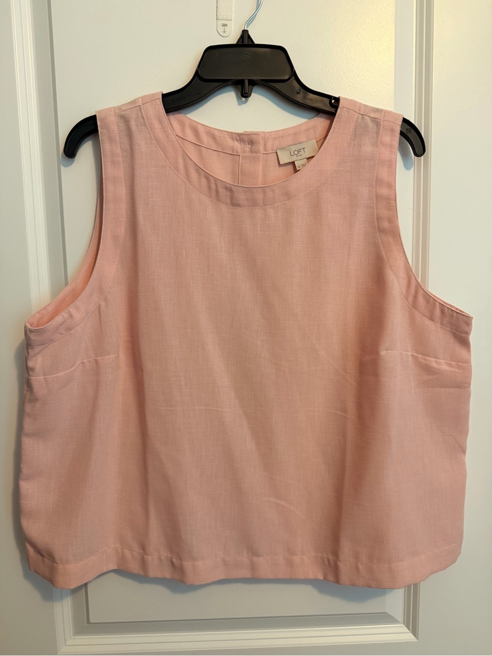LOFT Soft Blush Pink Sleeveless Linen-Blend Tank